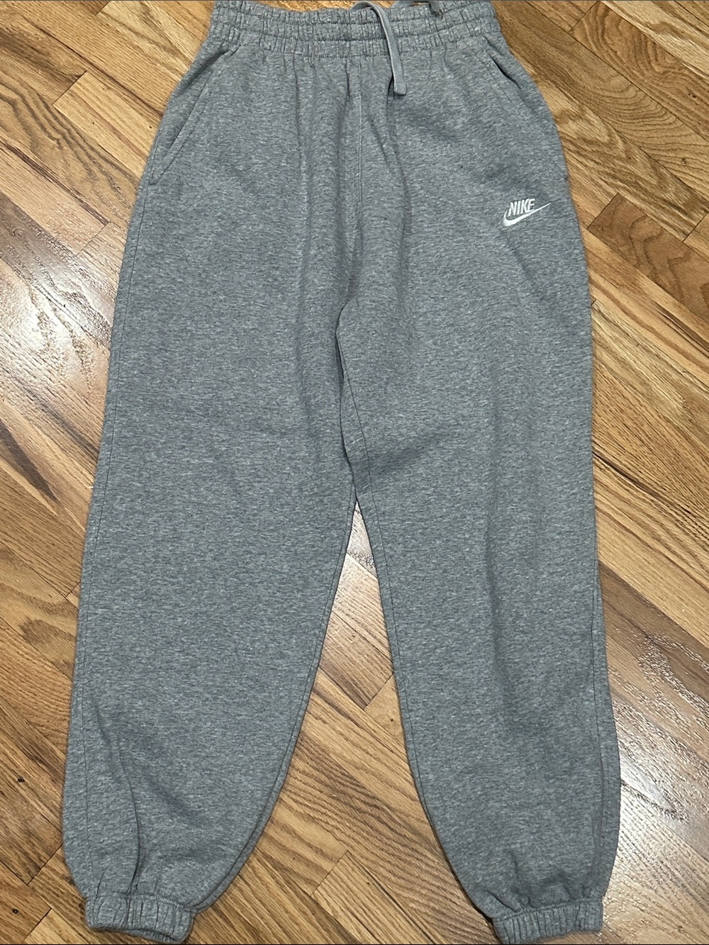 Nike Kids Gray Logo Fleece Joggers (Juniors)